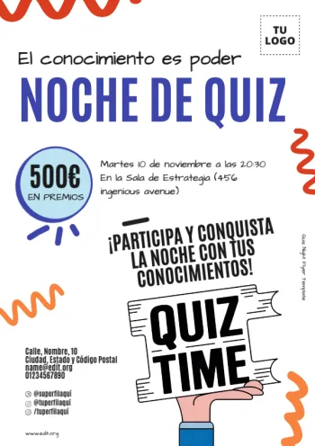 Edita un flyer de Quiz