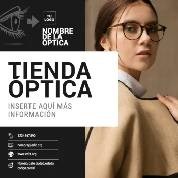 Edita un banner para una Óptica