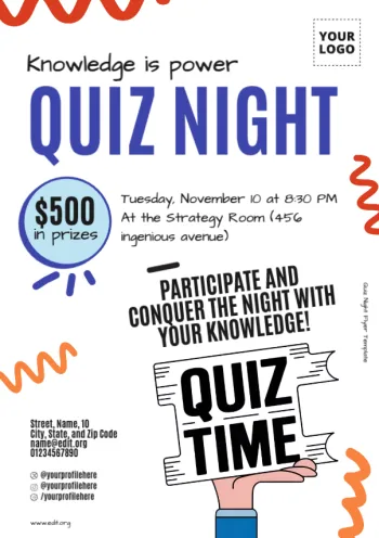 Edit a Quiz Night template