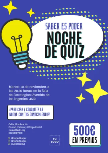 Edita un flyer de Quiz