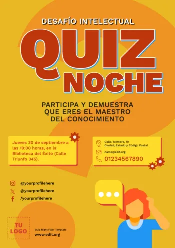 Edita un flyer de Quiz