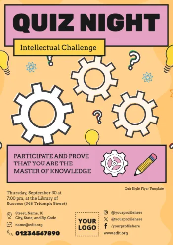 Edit a Quiz Night template