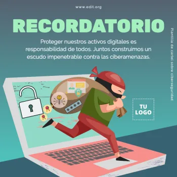 Edita un flyer de Ciberseguridad