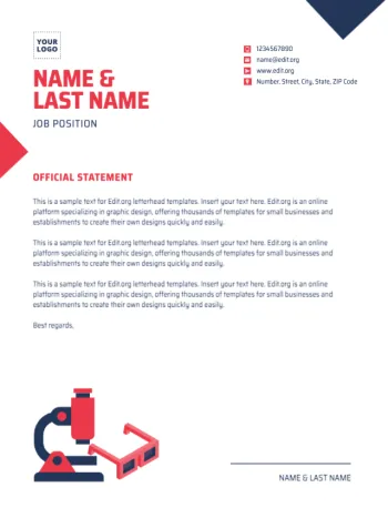 Modifier un modèle de lettre US