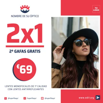 Edita un banner para una Óptica