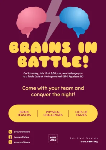 Edit a Quiz Night template