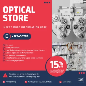Edit an Optical Store banner