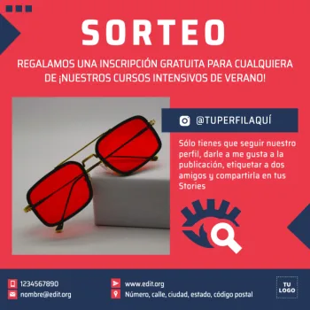 Edita un banner para una Óptica