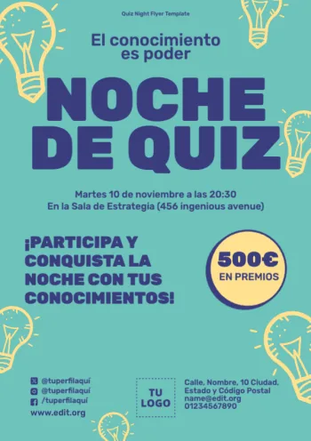 Edita un flyer de Quiz