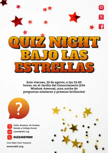 Edita un flyer de Quiz
