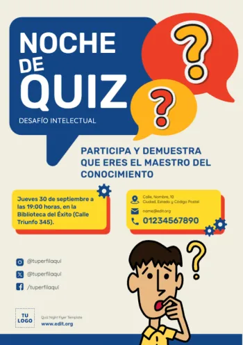 Edita un flyer de Quiz