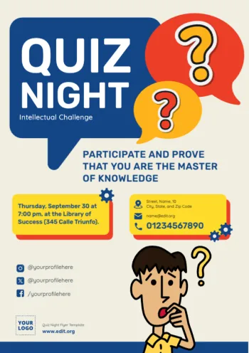 Edit a Quiz Night template