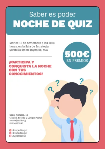 Edita un flyer de Quiz