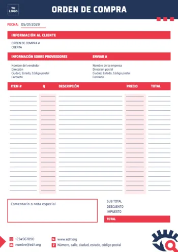 Edita una Hoja de Pedido