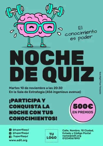 Edita un flyer de Quiz