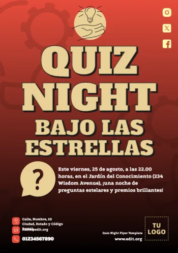 Edita un flyer de Quiz