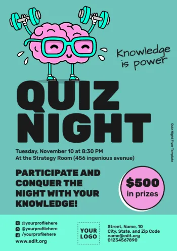 Edit a Quiz Night template