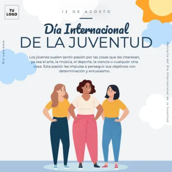 Edita un flyer del Día de la Juvetud