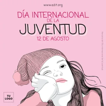 Edita un flyer del Día de la Juvetud
