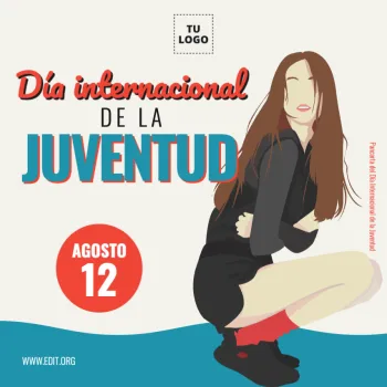 Edita un flyer del Día de la Juvetud