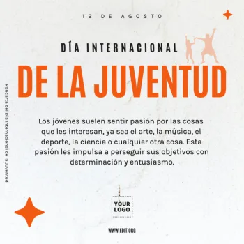 Edita un flyer del Día de la Juvetud