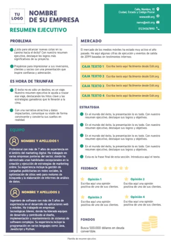 Edita un informe ejecutivo