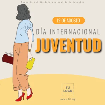 Edita un flyer del Día de la Juvetud