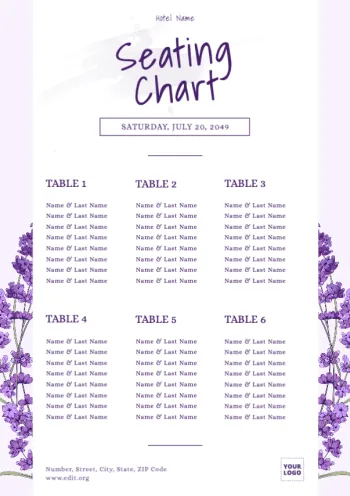 Edit a seating chart template