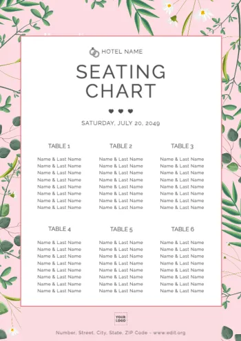 Edite um mapa de assentos
