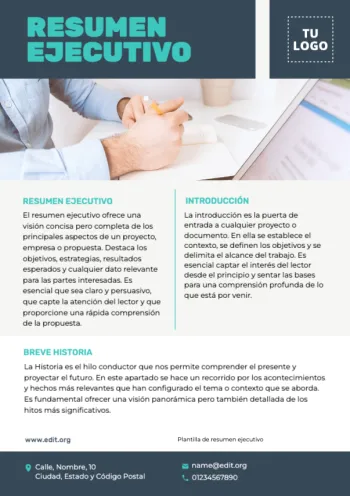 Edita un informe ejecutivo