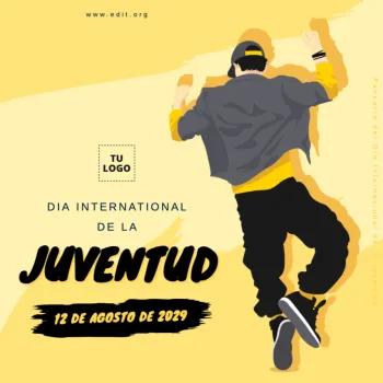 Edita un flyer del Día de la Juvetud