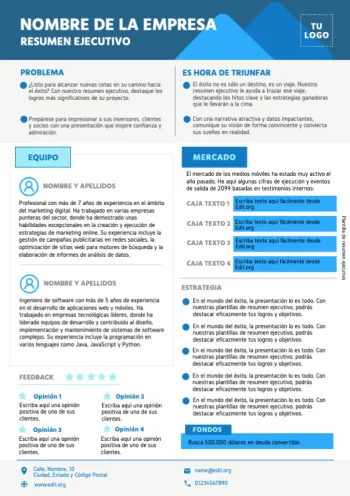 Edita un informe ejecutivo