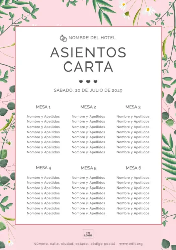 Edita un plan de asientos