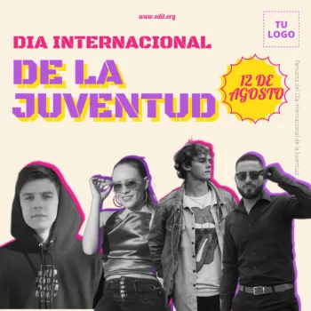Edita un flyer del Día de la Juvetud