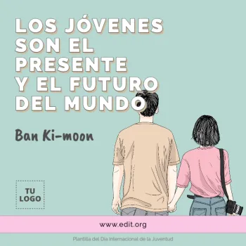 Edita un flyer del Día de la Juvetud