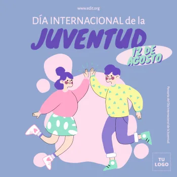 Edita un flyer del Día de la Juvetud