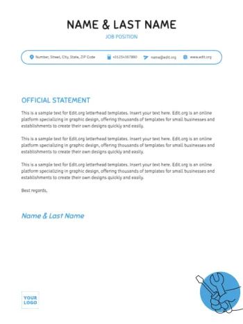 Modifier un modèle de lettre US