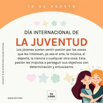 Edita un flyer del Día de la Juvetud