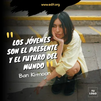 Edita un flyer del Día de la Juvetud