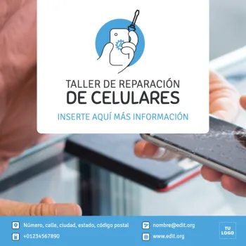 Edita un diseño de reparación de móviles
