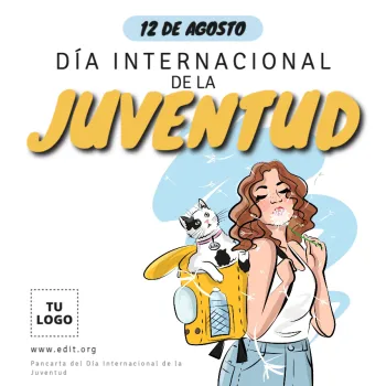 Edita un flyer del Día de la Juvetud