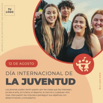 Edita un flyer del Día de la Juvetud