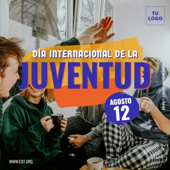 Edita un flyer del Día de la Juvetud