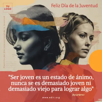 Edita un flyer del Día de la Juvetud