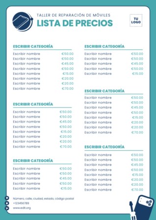 Edita una plantilla A4