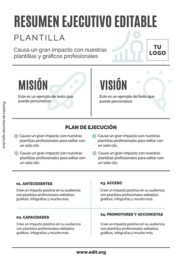 Edita un informe ejecutivo
