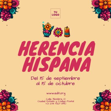  Edita una plantilla de Herencia Hispana