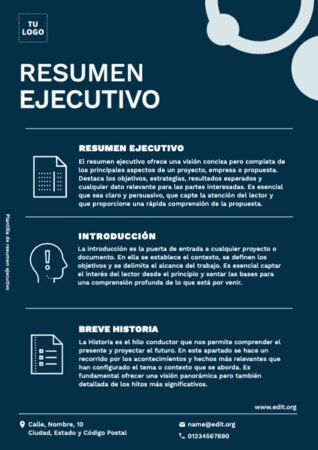 Edita un informe ejecutivo