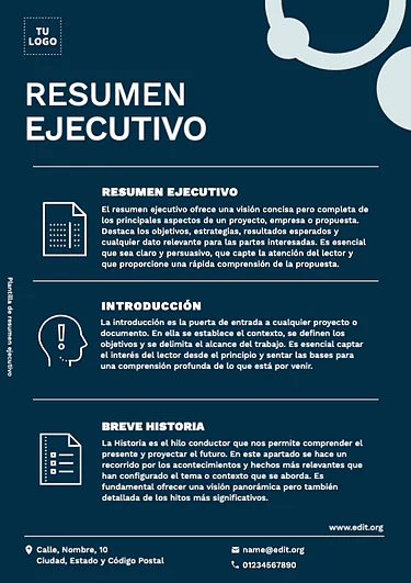 Edita un informe ejecutivo