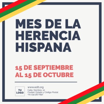  Edita una plantilla de Herencia Hispana